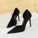 1298-6 Korean Banquet Slim Ultra High Heels Shallow Mouth Pointed Side Hollow Wave Embossed Satin Single Shoes_vogvips.com