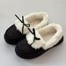 Autumn And Winter Warm Furry Bag And Bow Decoration Women's Cotton Shoes_vogvips.com