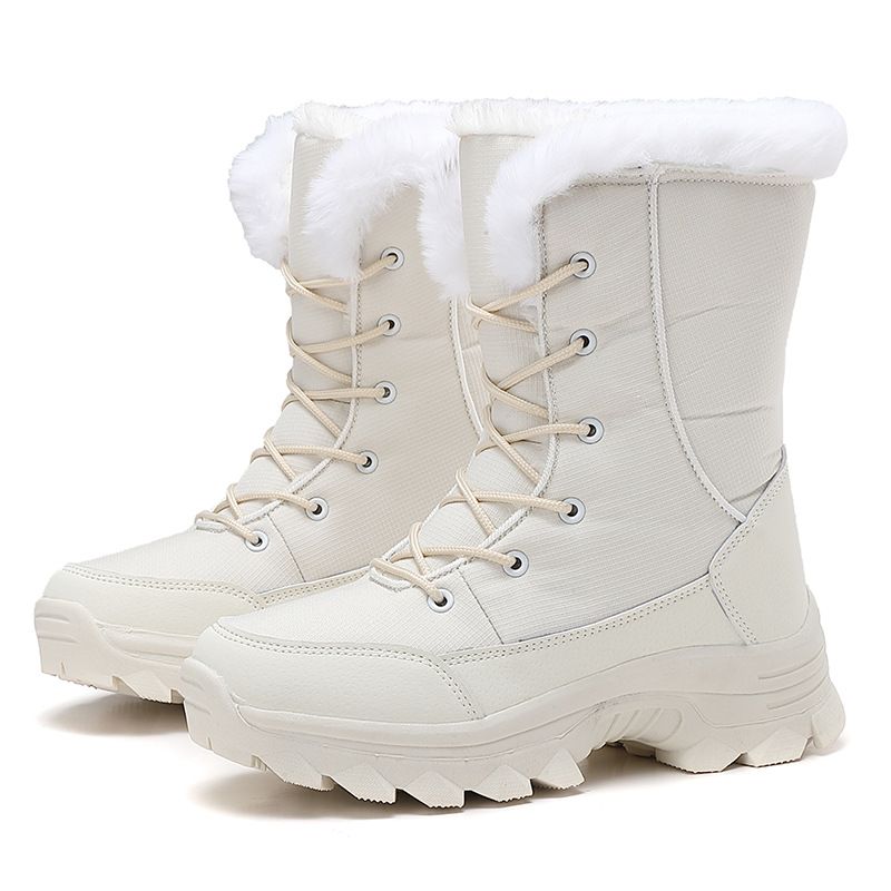 Winter Winter Thick Anti Cold Snow Boots With Velvet For Women, Warm High Top Cotton Shoes, Versatile Large Cotton Anti Slip Boots_vogvips.com