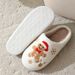 Christmas Women Slippers Cute Gingerbread Winter Warm Slides Couple Houseshoes Men Bedroom Flat Soft Sole Home Shoes For_vogvips.com