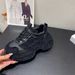 Rhinestone Encrusted Lace Up Platform Chunky Sneakers For Women, Perfect For Petite Women, Perfect For Height Increase, Casual Sportswear._vogvips.com