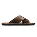Summer Mens Flat Leather Slippers Slides Slip-on Sandals Thin Soles Retro Style Anti-skid Breathable Comfortable Big_vogvips.com