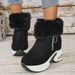 Snow Winter New Comfortable Casual Cotton Platform Wedge Thick Sole Fleece-Lined Short Boots For Women_vogvips.com