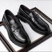 Men's New Business Casual Slip-On Fashion Trend British Style Thick Sole Leather Shoes For Men_vogvips.com