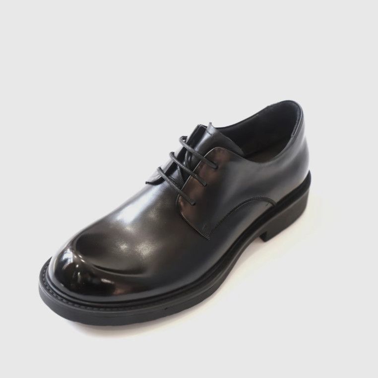 Men's Business Dress Shoes round Toe Thick Sole Spring Autumn Trendy Goodyear Leather Casual British Style Fashion_vogvips.com