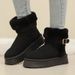 Faux Fur Winter Ankle Boots Women Fashion Buckle Anti Slip Platform Snow Boots Woman Plus Size Faux Suede Warm Short Boo_vogvips.com