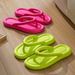 Fashion Candy Colors Woman Flip-flops Non Slip EVA Beach Shoes Soft Sole Bathroom Home Slippers For Couples And Women_vogvips.com