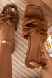 Women's Plus Size Flat Sandals Summer New Style Bow Detail Fashion Slip-On Shoes_vogvips.com