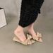 High Heel Pointed Fairy Style Small For Women, Outdoor Wear, 2025 New Summer Bowknot Elegant Sandals_vogvips.com