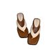 Platform Wedge Flip-Flops For Women, Summer Outdoor Wear, 2025 New Style, Matches Dresses, Beach Sandals_vogvips.com