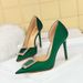 626-K8 Style Banquet Thin Heels, Shallow Mouth, Pointed Side Hollow, Sexy And Slim Metal Water Diamond Buckle High Heel_vogvips.com