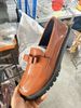 New Patent Leather Glossy Tassel Mid-heel Vintage Loafers Plus Size Fashion Casual Single Shoes_vogvips.com