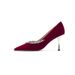 Rhinestone Flower High Heels Xiuhe Wedding Bride 2025 Suede Red Shallow Mouth Stiletto Pointed Toe Banquet Dress Shoes_vogvips.com