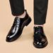 Euro Step Men's Formal 2025 Autumn New Brogue Business Fashion Versatile Suit Leather Oxford Shoes_vogvips.com