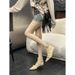 2026 Fall/Winter New Style Pointed Toe Thin Low Heel Slimming French Fashion Sexy Gorgeous Women's Mesh Ankle Boots_vogvips.com