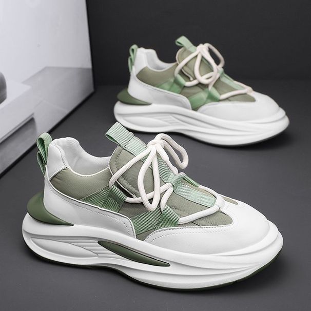 Summer Men's New Breathable Umbrella Cloth Men Korean Style Trendy Versatile Thick Sole Sneakers Casual Dad Shoes_vogvips.com