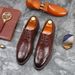 New Business Leather Formal Large Fashion Pointed Toe Lace-up Men's Shoes European French Size_vogvips.com