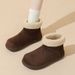Small Potato Fluffy Snow Boots Women's Plush Thickened Warm Ugly Cute Big Head Plush Short Boots_vogvips.com