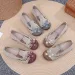 Womens Floral Embroidered Knit Slip On Shoes Flat Design For Daily Wear And Casual Outings_vogvips.com