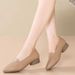 Soft Leather Shoes Women's Soft Sole Shallow Mouth Flat Bottom Pointed Head Mother Comfortable Doudou Women's Single Shoes_vogvips.com