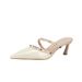 601 European American Sexy Slimming High-heeled Pointed Toe Hollow-out Studded Women's Shoes With Thin Heel And Ankle_vogvips.com