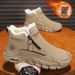 Winter Men's Shoes Fleece-Lined High-Top Martin Boots, Men's Non-Slip Wear-Resistant Work Site Shoes, Thickened Warm Cot_vogvips.com