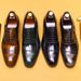 Formal business real cowhide pointed toe three-point Oxford shoes patent leather glossy black men's shoes_vogvips.com