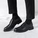 Leather spring autumn British soft leather dress Men's business suit Black casual wedding groom shoes_vogvips.com
