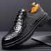 Genuine Men's New Spring Model, British Business Formal Wear, Large Size, Textured Leather Shoes, Groom's Wedding Shoes_vogvips.com