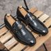 Large Size Business Men's British Fashion Loafers Formal Breathable Slip-on Office Professional Leather Shoes_vogvips.com