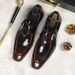 Euro Step 【Big Sale】Men's Fashion Business Casual Genuine Patent Leather Shiny Loafers Formal Shoes Men_vogvips.com