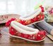 Bow Hanfu Woven Brocade, Pomegranate Flower Jacquard, Raised Toe Shoes, Ancient Style Women's Singles Shoes_vogvips.com