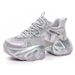 2519 European Style Mesh Breathable Rhinestone Dad Sneakers For Women Ins Trend 2025 Summer New Thick-Soled Casual Shoes_vogvips.com