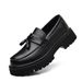 New Cross-border Casual Fashion Low-top Thick-soled Height-increasing Leather Shoes, Korean Style, Color-blocking,_vogvips.com