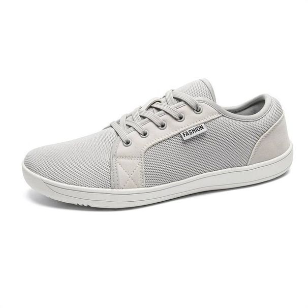 Wide-last Barefoot Men's Breathable Mesh Casual Sports Shoes, Low-top Lace-up Outdoor Anti-slip Wide-toe Shoes For Men_vogvips.com