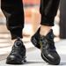 Men's Safety Work Sneakers, Breathable Mesh, Rotary Buckle, Anti-Smashing Anti-Puncture Steel Toe Shoes For Construction Factory Workers_vogvips.com
