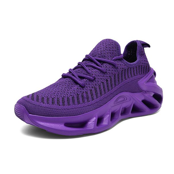New Men's Breathable Flyknit Mesh Soft Bottom Lightweight Casual Running Anti Slip Couple Sports Shoes_vogvips.com