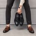British Business Tassel Set Foot For Oversized Block Loafers, Men's Korean Casual Small Leather Shoes_vogvips.com