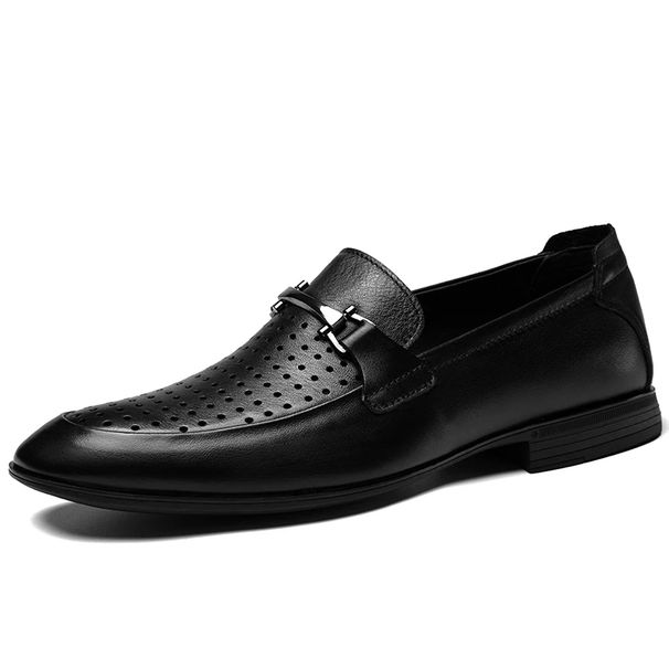 Casual Shoes 2024 Black Genuine Leather Gentleman Fashion Dress Men Business Loafers Men's Slip On Big Size 49_vogvips.com