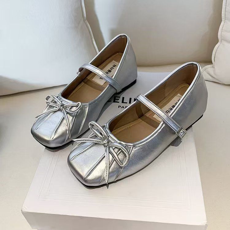 Inner Height Increase 5CM Mary Jane Shoes Women's Non-slip Bow Shoes_vogvips.com