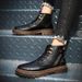 Fleece High Top Martin Boots Men's Medium Cotton Boots Casual Tooling Locomotive Boots Warm Snow Boots_vogvips.com