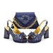 Shoe Bag Matching Fabric Splicing Leopard Print Road Wedding Party Formal Wear Daily Commute_vogvips.com