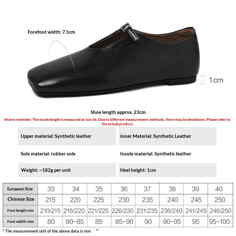 Cameido Soft Bottom Soft Upper French Style Square Toe Mary Jane Flats Ballet Shoes For Spring_vogvips.com