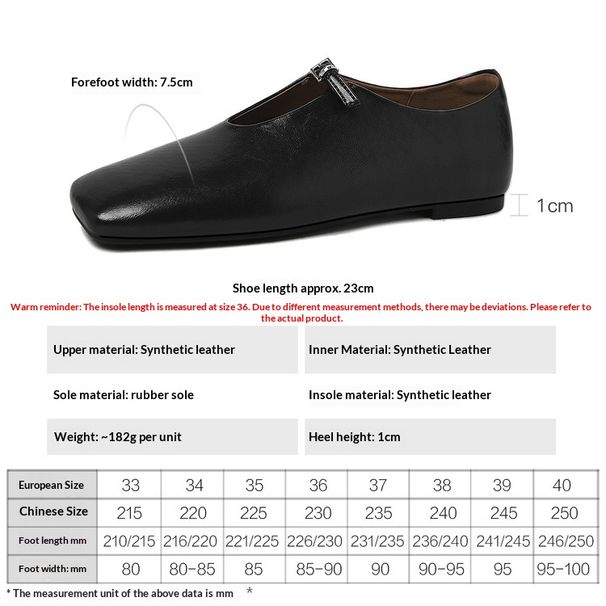Cameido Soft Bottom Soft Upper French Style Square Toe Mary Jane Flats Ballet Shoes For Spring_vogvips.com