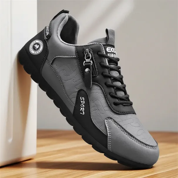 PU Leather Casual Men Sneakers Spring Autumn Winter For Male Comfortable Walking Shoes Athletic_vogvips.com