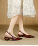 Luxurious And Sophisticated 2026 New Model Chunky Heel High-heeled Shoes For Women, Niche Metal Anti-kick Toe Summer_vogvips.com