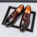 New Fashion Men's British Black Business Casual Loafer Shoes Daily Driving Office Leather Shoes One Foot Pedal Lazy Brown Banquet Dress Wedding Men's_vogvips.com