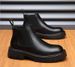 Men's Casual British-style Trendy High-top Leather Shoes, Business Retro Minimalist Leather Boots, Martin Boots, Slip-on Ankle Boots_vogvips.com