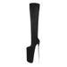 New European And American Cross-Border Black Metal Thin Heel 30cm Over-the-Knee Long Elastic Large Size 44-50 Women's_vogvips.com