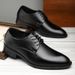 Euro Step Large Size 48 Men's Business Lace-up Casual Breathable Youth Leather Trendy Shoes_vogvips.com
